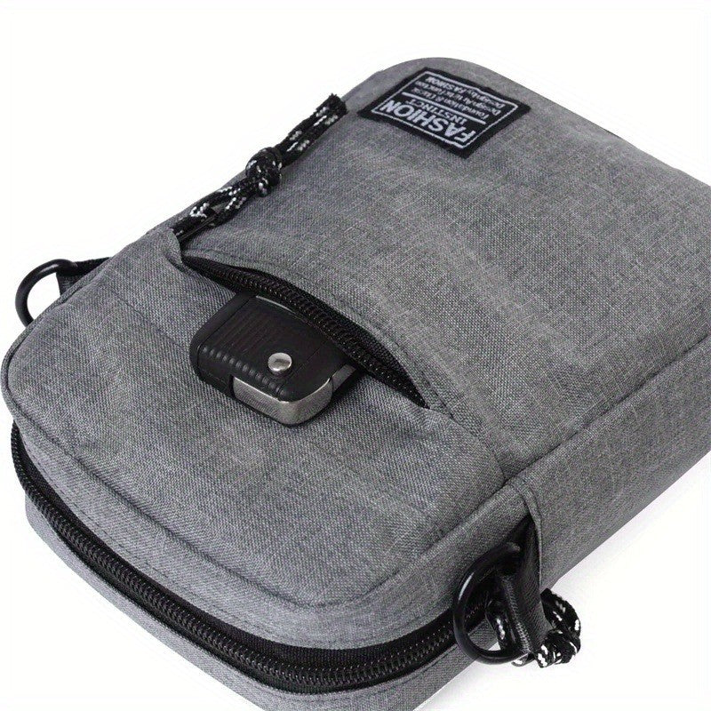 Simple Casual Mini Crossbody Bag Men's Nylon Small Shoulder Bag For Men Oxford Messenger Phone Side Sling Bag Husband Chest Pack