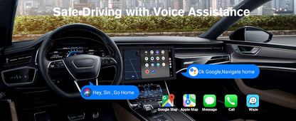 Haudio 10.1" Rádio Automotivo Rotativo de 1 Din, Tela Sensível ao Toque com Carplay e Android Auto Sem Fio/GPS/BT 4.1/Câmera de Ré/FM