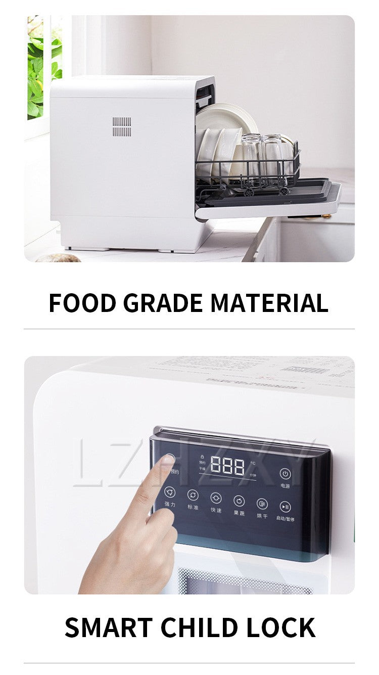 Tabletop Dishwasher Speed,Baby-Care,ECO&Dish Washer for Dorm,RV&amp Food grade high temperature resistant liner