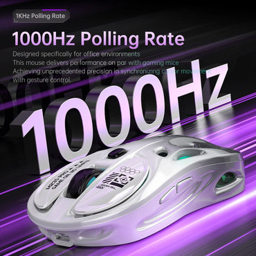 M235 Pro Lightweight Wireless Laptop Mouse BT/2.4G/Wired RGB 1000Hz Polling Rate Programmable Designed for Comfortable Office
