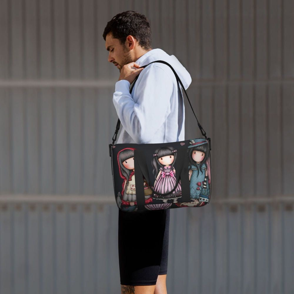 Custom Santoro Gorjuss Beach Travel Bag Large Capacity Tote Bags for Gym Yoga Women Shopping Duffle Shoulder Bag