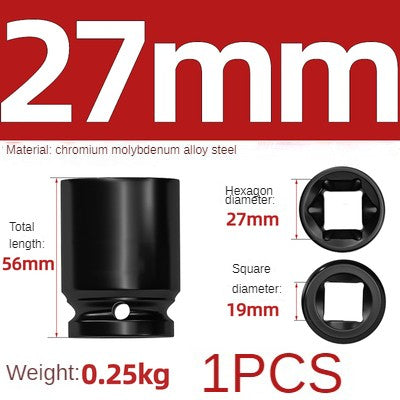 Conjunto de Soquetes Sextavados Reforçados de 3/4 de Polegada 17-50mm, Chave Pneumática, Conjunto de Bicos, Ferramentas de Mecânico, Ferramenta Manual