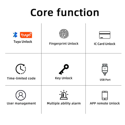 RAYKUBE M5 Tuya BLE Smart Fingerprint Door Lock Digital Electronic Lock with Password/Key/IC Card/ Smartlife/ Tuya APP Unlock