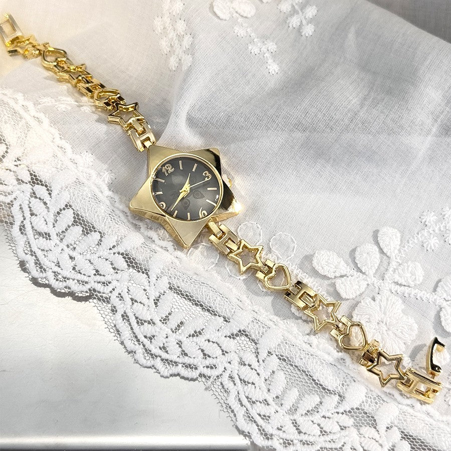 New Creative Fashion Minimalist Holiday Star Bracelet Watch Jewelry High-End Ladies Quartz Watch Elegant Timepiece Accessory
