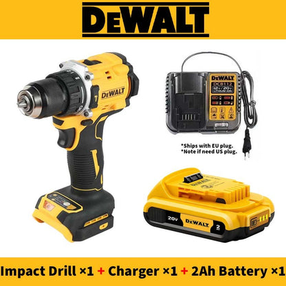 Furadeira de Impacto DeWalt 20V Original DCD805 Brushless Hummer Furadeira Elétrica Compacta Parafusadeira Ferramenta Elétrica Combo com Bateria