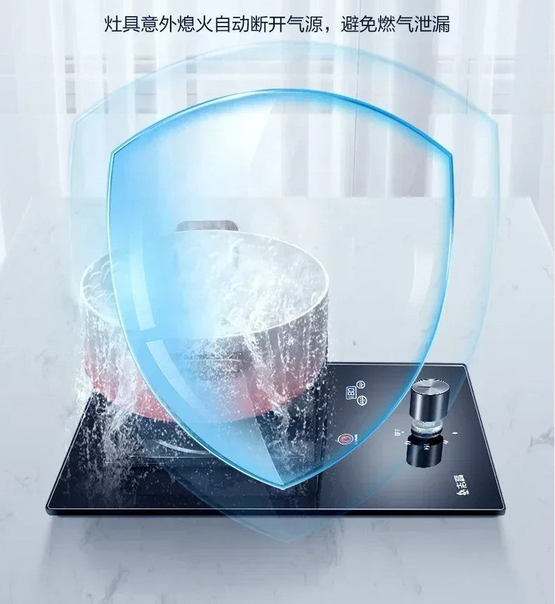 Energy-Saving Gas Cooker with Powerful Flame, Single Burner Natural Gas Cooktop for Home Kitchen AF