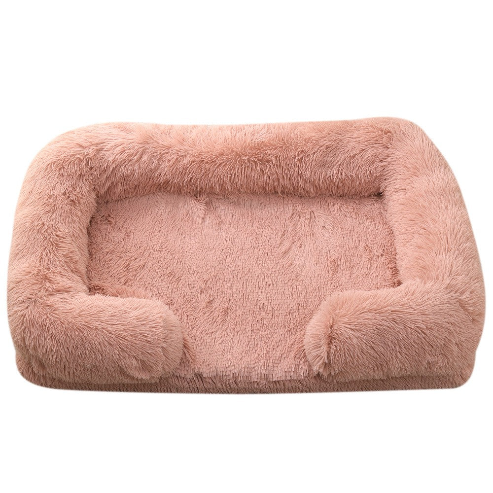 Ninho de Animais de Estimação Circular Longo de Pelúcia de Inverno, Cama para Cachorro, Cama para Gato, Almofada Macia para Animais de Estimação, Suprimentos para Animais de Estimação