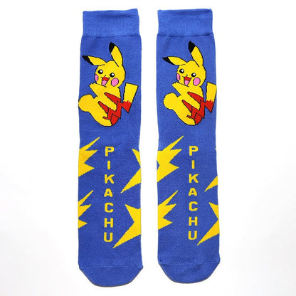 Pokemon Men's Fashion Trend Long Socks Cartoon Anime Figure Pikachu Eevee Gengar Unisex Athletic Harajuku Socks