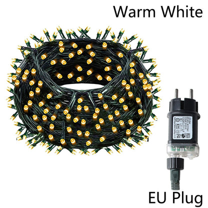 10M-100M 110V/220V Outdoor LED String Fairy Lights Christmas Lights For Garland Wedding Party Holiday Garden Lamp Holiday Decor