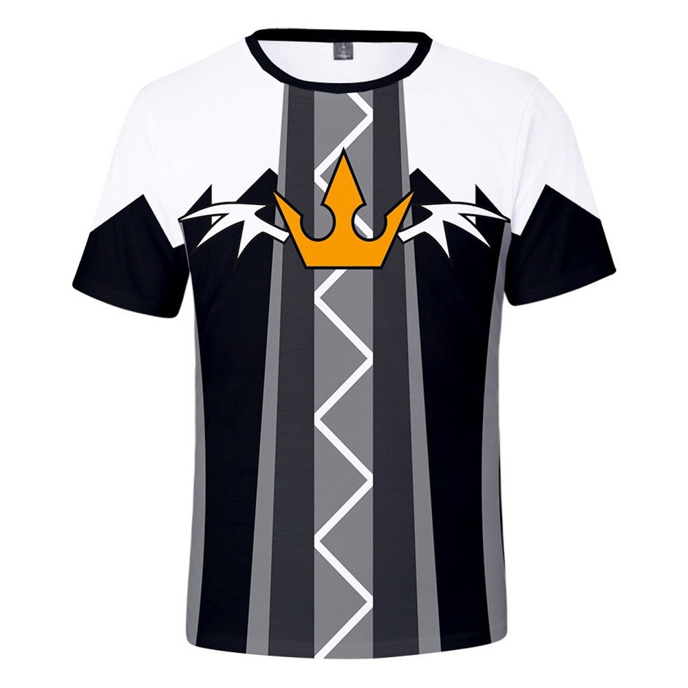 Hot Game Kingdom Hearts 3d Printed T-shirt Fashion Short sleeve Cosplay Street Style Tops Men Women Kids T shirt Size (100-6XL)