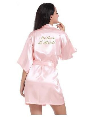 2019 New Bridesmaid Robes Robes Bridal Robes Light Pink Satin Robe Bridesmaid Robes Wedding