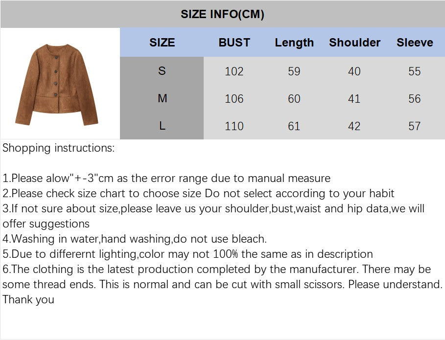 NERHEFZ Autumn Women Leather Jacket with Flared Hem Long Sleeve O Neck Button Jacket Causal Lady Coats Female Tops