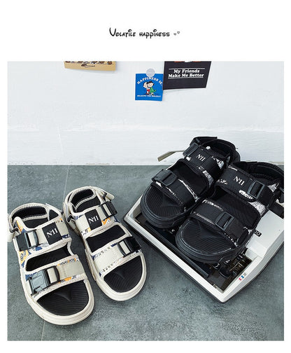 Summer Men's Sport Sandals Big Size 45 Slip on Casual Shoes for Men Outdoor Fashion Holiday Thick Sole Beach Sandals