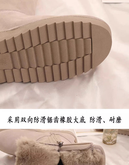 Women Classic Ladies Girls Winter Snow Boots 2024 Waterproof Warm Genuine Leather Fur Australia Plus Velvet Knee High Winter