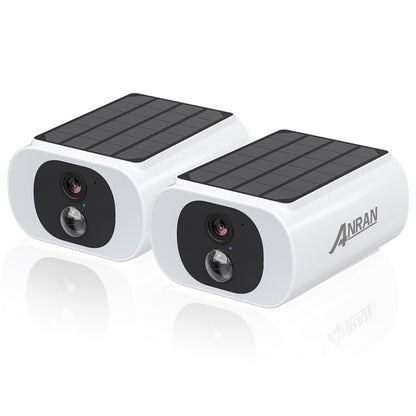 ANRAN 2/3/4 PCS Câmera WIFI Sem Fio Externa 2.4G 3MP Câmera de Segurança Solar com Bateria Holofote Visão Noturna Colorida Alarme Local