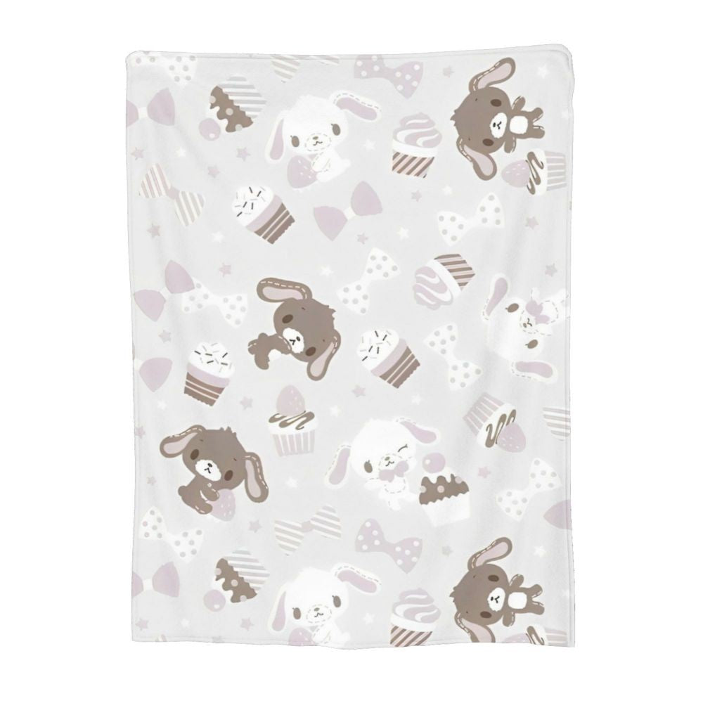 Sugarbunnies Sugar Rabbit Knitted Blanket Fleece Super Soft Throw Blankets for Outdoor Travel Bedroom Quilt
