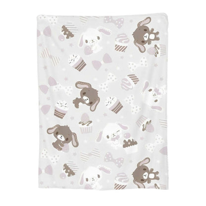 Sugarbunnies Sugar Rabbit Knitted Blanket Fleece Super Soft Throw Blankets for Outdoor Travel Bedroom Quilt