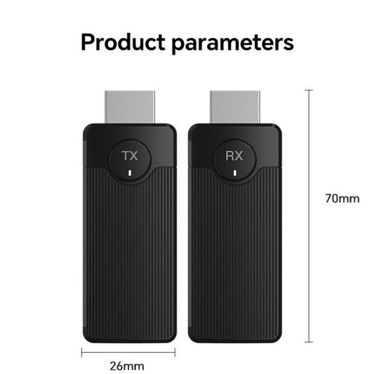Kit Extensor de Transmissor e Receptor de Vídeo HDMI Sem Fio Lemorele Q50 Adaptador Dongle para TV Monitor Projetor Switch PC