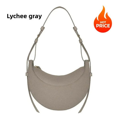 2025 New Style, High-Quality Textured Crescent Bag, Underarm Handbag, Single Shoulder Crossbody Bag