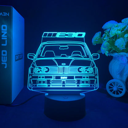 Sports Car 3d Illusion Lamp for Kids Bedroom Decor Nightlight Touch Sensor Atmosphere Birthday Gift Supercar Led Night Light