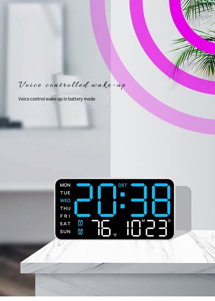 New Digital LED Alarm Clock Desktop Clock Time and Temperature Display Multifunctional Clock Modern Decorative LED