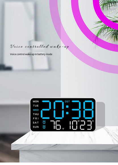 New Digital LED Alarm Clock Desktop Clock Time and Temperature Display Multifunctional Clock Modern Decorative LED