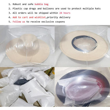 Fashion Unisex Women Men Straw Hat Ribbon Curling Brim Jazz Fedora Hat Panama Gangster Cap Outdoor Beach Parent-Child Sun Hats