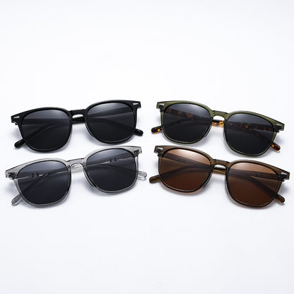 2025 New Ultra Light Square Black Face Enhancing Sunglasses With Trendy Natural Color And Uv Resistant  Sunglasses 3069