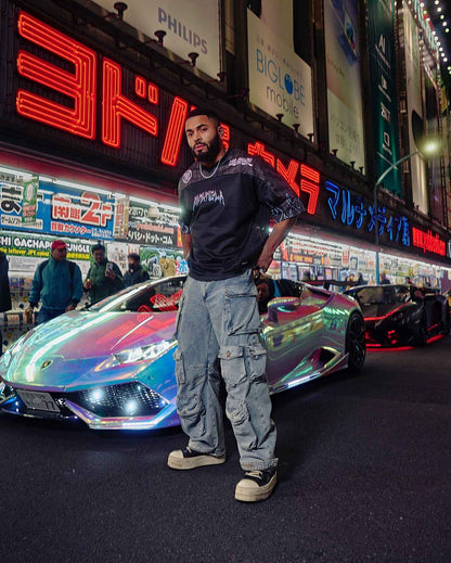 Young American oversized T-shirt summer new casual sports fitness quick drying breathable printed large mesh short sleeved shirt