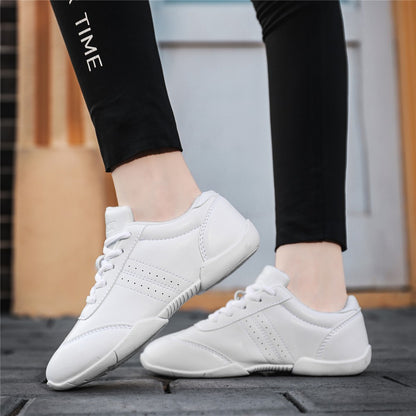 BAXINIER Girls Cheer Shoes for Women White Cheerleading Dance Sneakers Youth Shool Walking Shoes Athletic Training Tennis