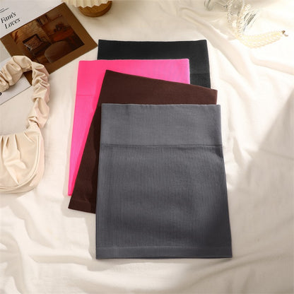 Women's High Waist Ribbed Striped Mini Skirt Tight Night Club Party Pencil Skirt Casual Short Skirt Sexy Solid Color Bodycon New