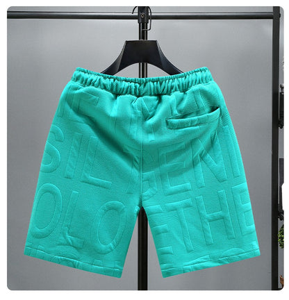 Letters Size 5XL 6XL 7XL Fashion New Knitted Shorts Men Comfortable Elastic Waist Clothing Male Breathable Short Trousers