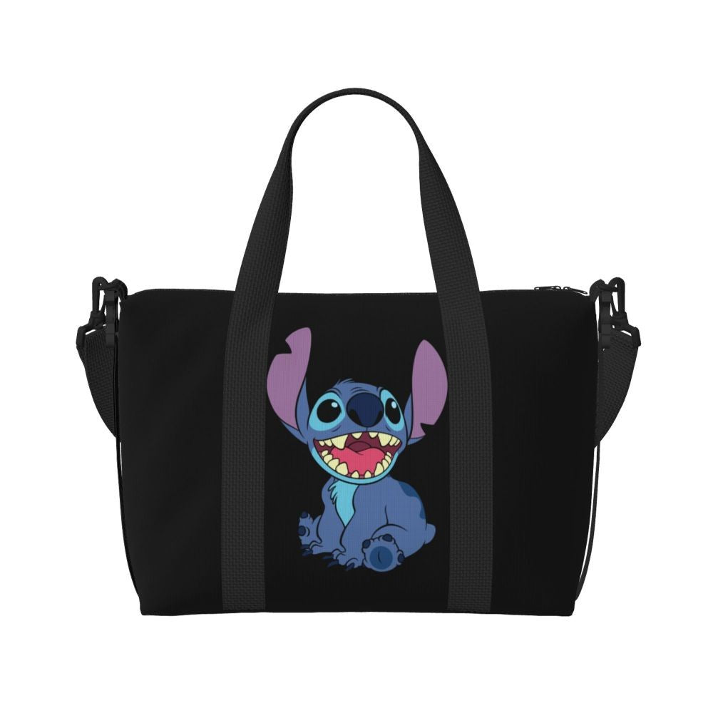 Custom Large SLilo And Stitch Cartoon Tote Bag Women Anime Shopping Shoulder Beach Gym Travel Bag