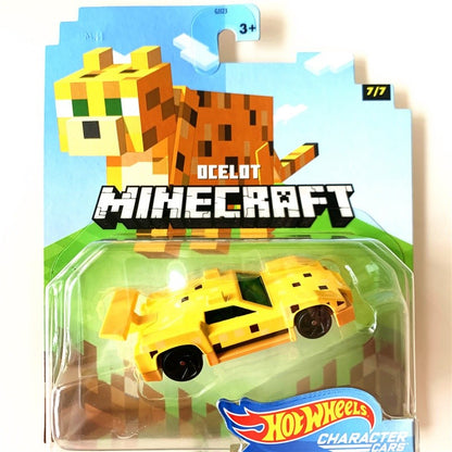 Hot Wheels Minecraft Series Genuínos, Carrinho de Brinquedo, Ornamento de Mesa, Colecionáveis, Presentes de Feriado, Em Estoque