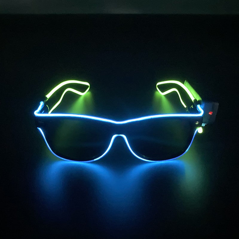 New Cool Wireless Glowing LED Light Up Glasses For Rave Festival Party Luminous Neon Mosaic Sunglasses Club Disco Eye Glasses
