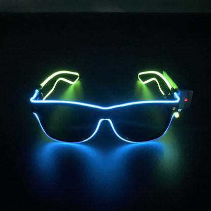New Cool Wireless Glowing LED Light Up Glasses For Rave Festival Party Luminous Neon Mosaic Sunglasses Club Disco Eye Glasses