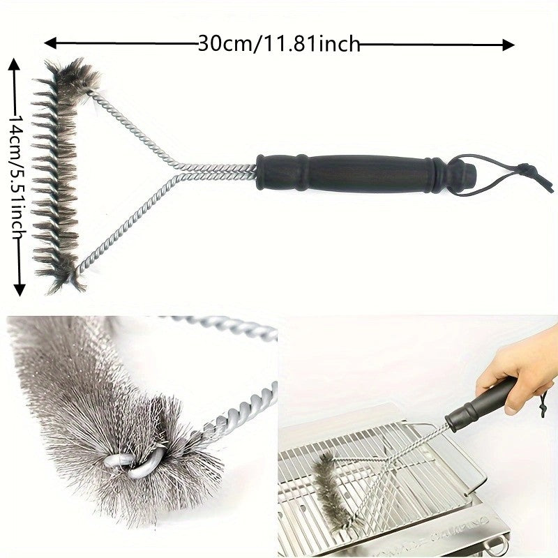 Barbecue Grill BBQ Brush Clean Tool Grill Accessories Stainless Steel Bristles Non-stick Cleaning Brushes Barbecue Accessories