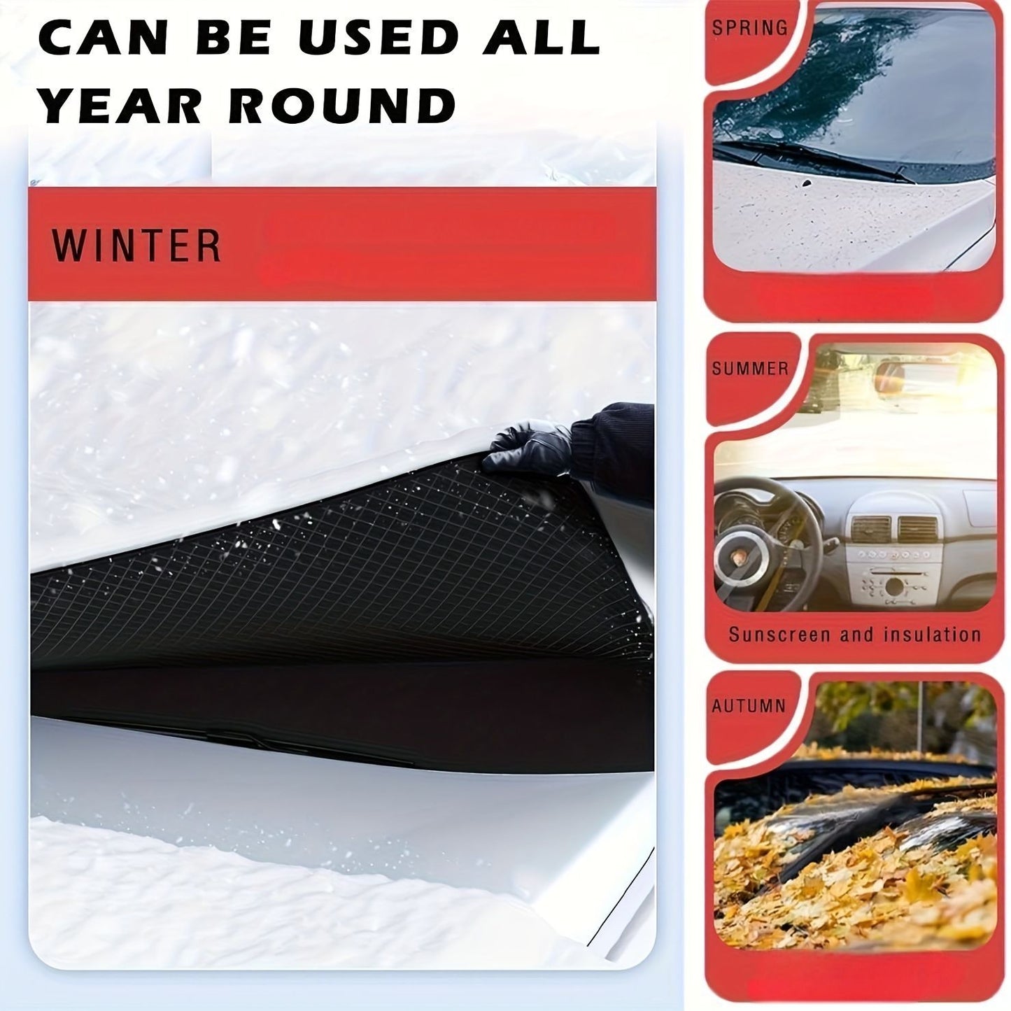 Car Snow Shield Cover Windshield Protection Protection Frost Winter Front Window Waterproof Sun Shade Sedan Suv Umbrella Outdoor