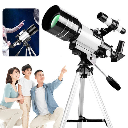 Telescópio de Viagem 300mm Portátil Telescópio Refrator de Abertura 70mm Profissional Telescópio de Viagem para Iniciantes em Astronomia