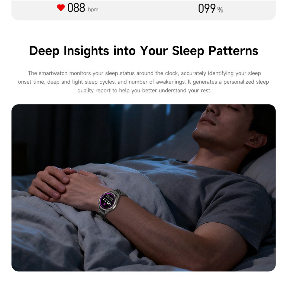 2026 Novo Relógio Fitness Original G T6 Pro Smartwatch Tela AMOLED HD de 1.50" com GPS, Monitor de Batimentos Cardíacos e Chamadas Bluetooth para Homens