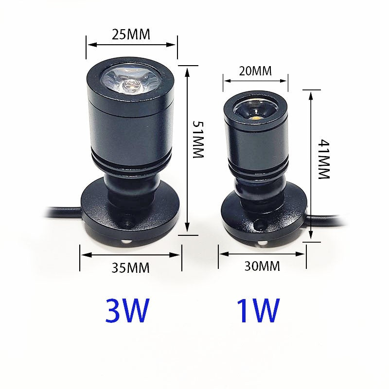 RGB Led Spotlight USB 5V Dimmable Colour Mini Ceiling Spot 1W 3W Showcase Pattern Showcase Light Room Decor 1 to 4 Remote Set