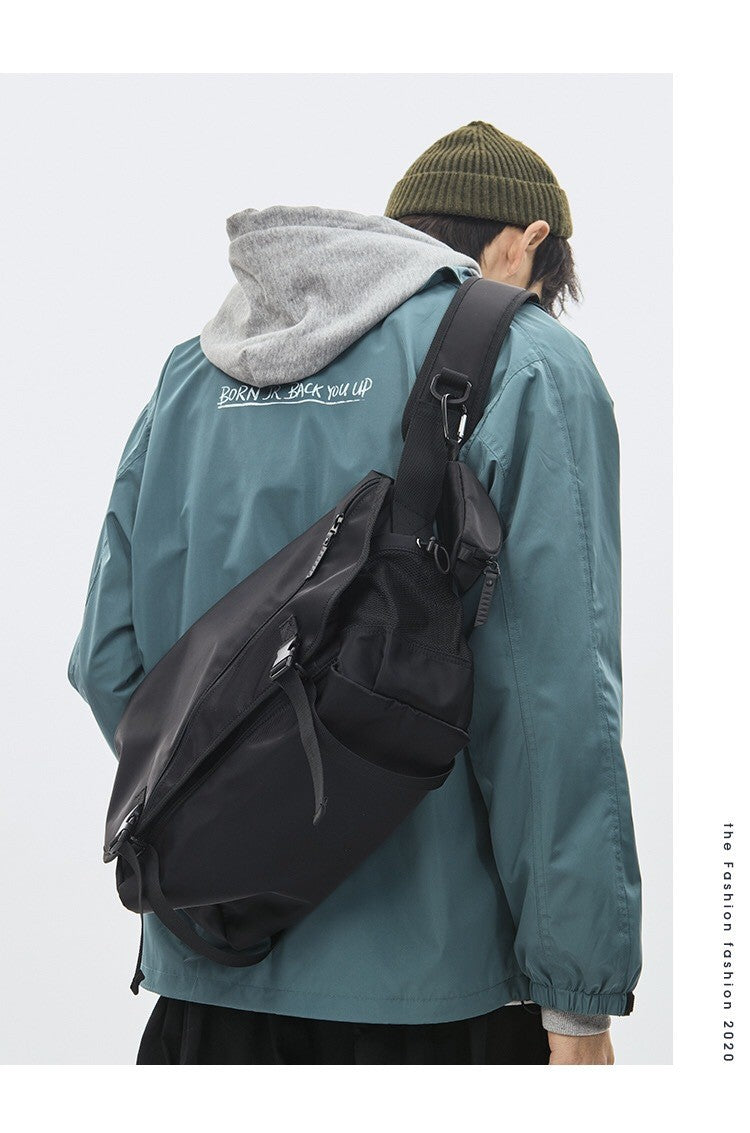 Causal Nylon Shoulder Man Bag Japanese Teenager School Laptop Sling Men's Bag Streetwear Travel Cross Bag Messenger Bags for Men