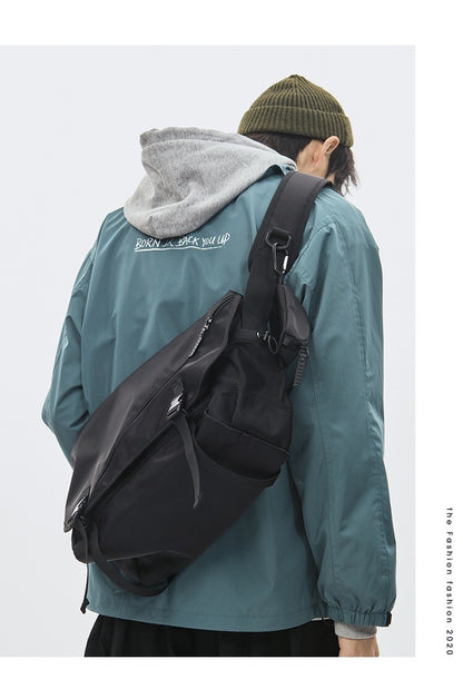 Causal Nylon Shoulder Man Bag Japanese Teenager School Laptop Sling Men's Bag Streetwear Travel Cross Bag Messenger Bags for Men