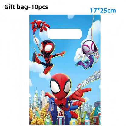 Spider Hero Birthday Party Decoration Plate Cup Banner Balloon Superhero Party Favors Baby Shower Decor Birthday Supplies Gift