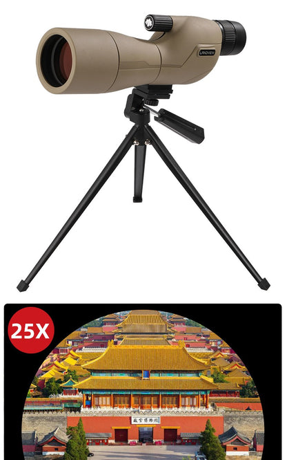 Luneta HD 25-75x60 para Tiro ao Alvo com Bolsa de Transporte Telescópio Monocular BAK4 Lente FMC para Caça Observação de Pássaros