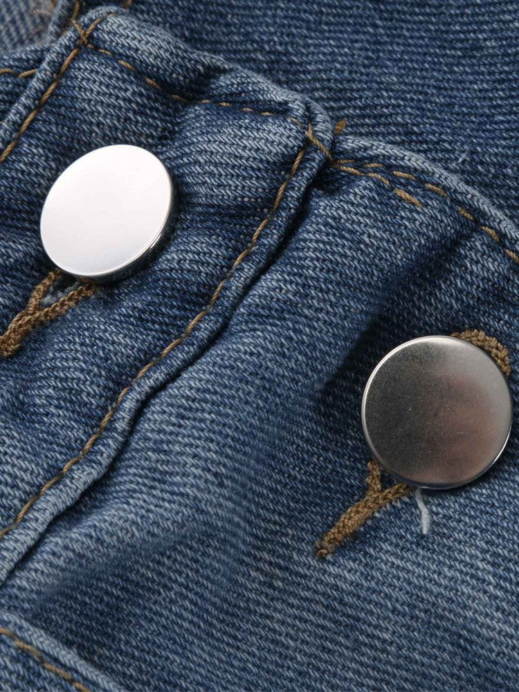 Calça Jeans Masculina Reta Larga Estilo Americano Vintage Macacão de Trabalho Casual