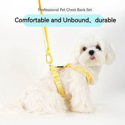 Conjunto de Coleira e Guia Ajustável para Cães Cor Macaron, Acessórios Reflexivos para Cães Pequenos para Filhotes e Gatos, Passeio com Animais de Estimação