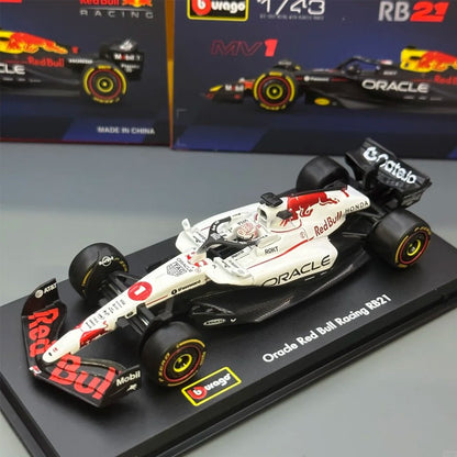 Novo Estoque Bburago 2025 F1 1:43 Sf-25 Leclerc Hamilton Rb21 Verstappen Mcl39 W16 Versão Capacete Modelo Miniatura de Liga Brinquedos Personalizados