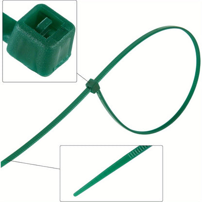 Reusable Adjustable Plastic Plant Cable Ties for Garden Vines, Trees, and Shrubs Support, Locking Nylon Zipper Organizer Tools