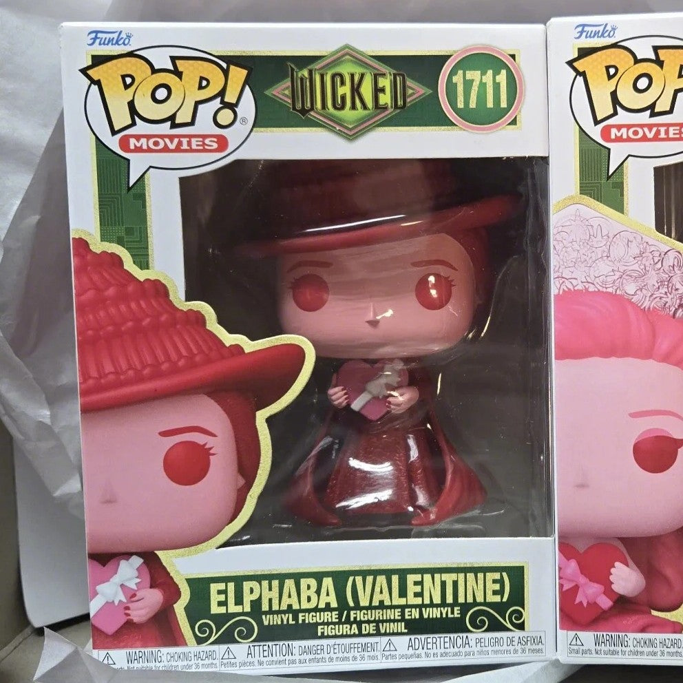 Funko Pop Wicked Boneca Elphaba Glinda Valentine #1711 1712 11,8 cm de altura Bonecas Colecionáveis Edição Limitada Modelo Brinquedo Presente